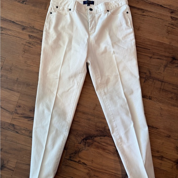 Talbots Women's Cream Straight Leg Jeans - Picture 1 of 5